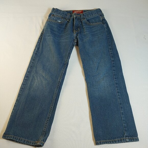 Arizona Jean Co Boys Size 8 Reg Relaxed Straight Blue Jeans - Picture 1 of 16